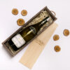 Francuskie wino Petit Chablis w drewnianym opakowaniu