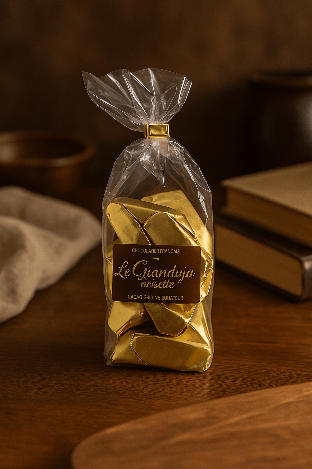 Praliny z czekolady Gianduja z orzechami laskowymi